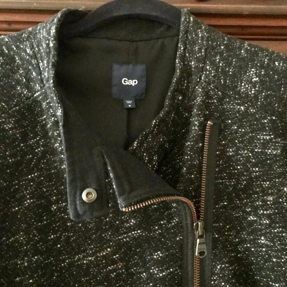 Black Heathered Moto Jacket